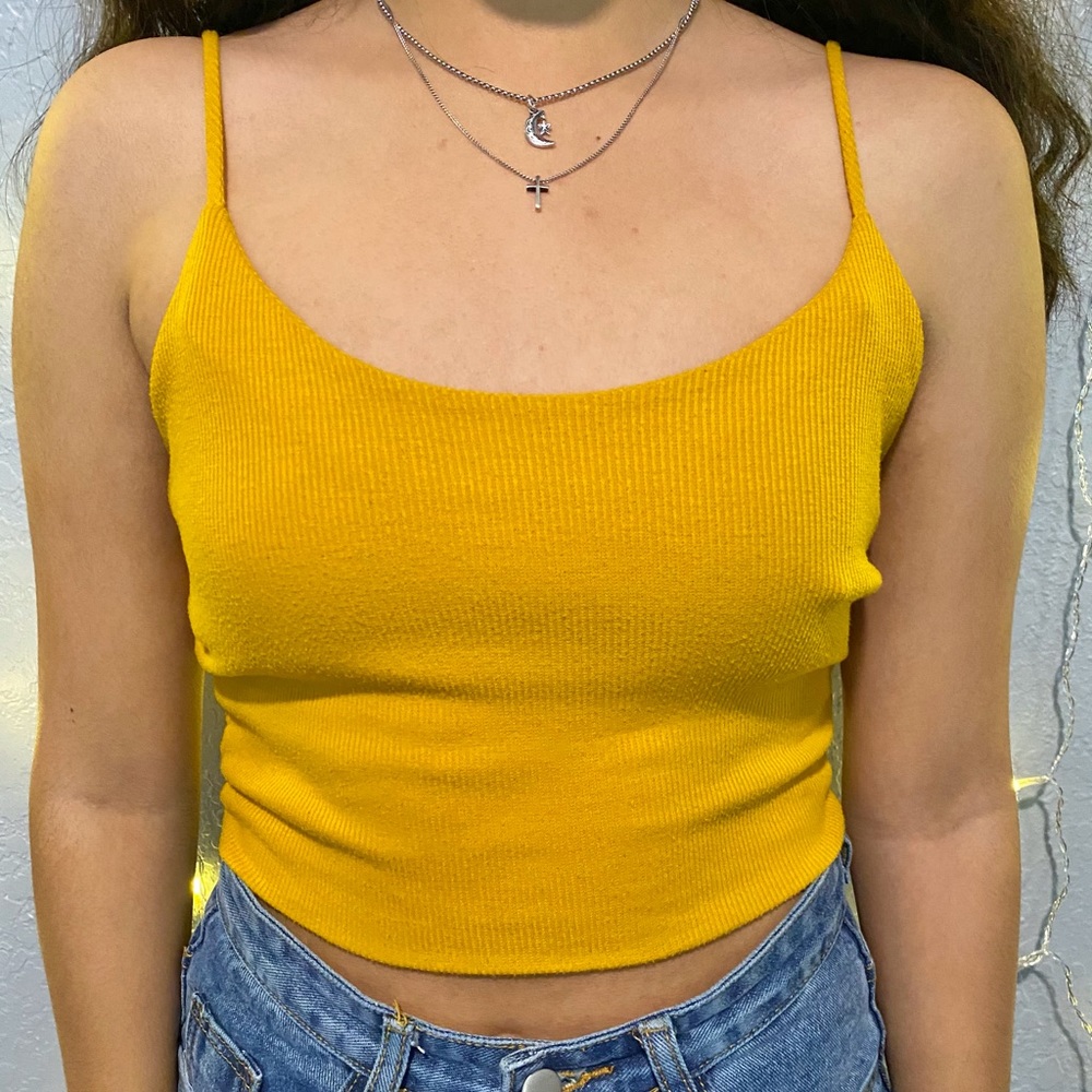 Papaya- ribbed camisole